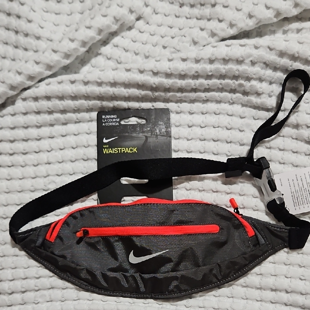 Nike Gray Waistpack with Red Trim